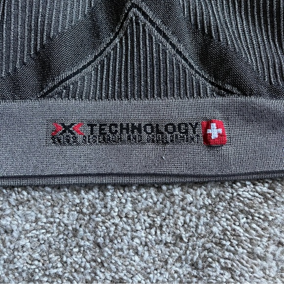 X-Bionic, "Radiactor Men's V Neck Shirt Sz XXL In Grey/Black - Picture 9 of 10